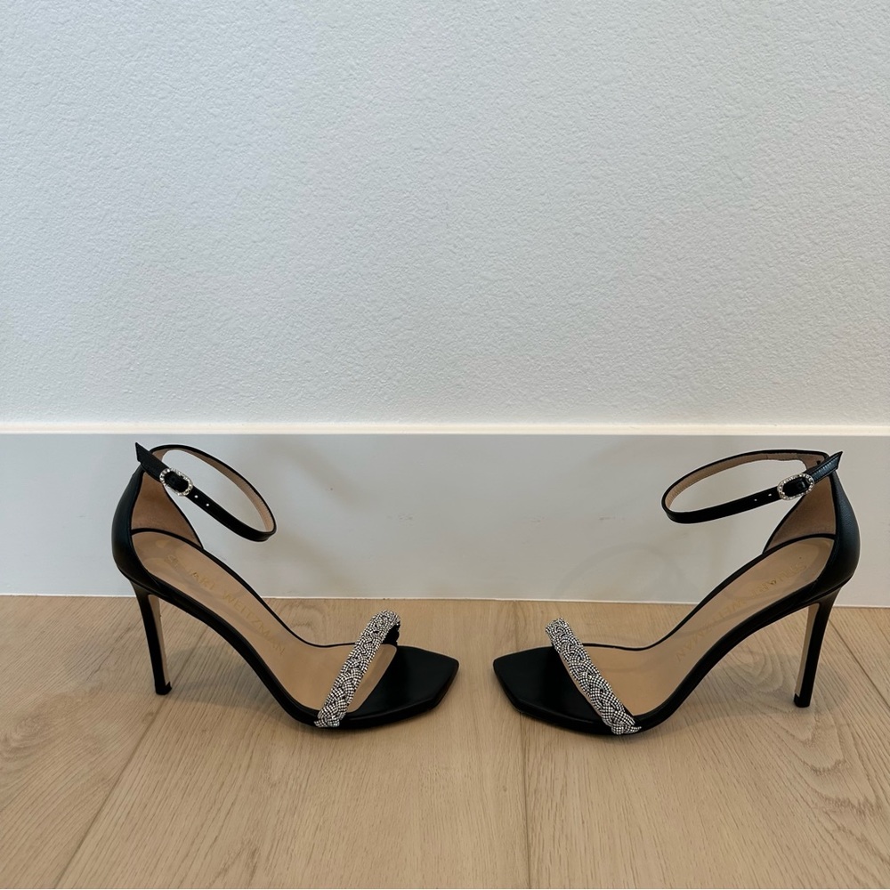 Stuart Weitzman NUDIST GLAM 100 HIGH SHINE Sandal High Heel - Picture 6 of 16